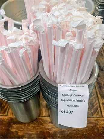 Paper-Wrapped Single Use Giant Drink Straws