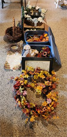 Artificial Flowers and Fall/Halloween Decorations