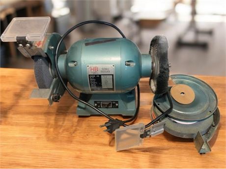 HB Tools 6-Inch Bench Grinder, Model BG-6 With 3/4 HP Motor 3450 RPM