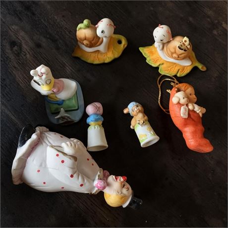 Enesco Bunny Thimbles & Memories of Yesterday Porcelain Ornament, Clown