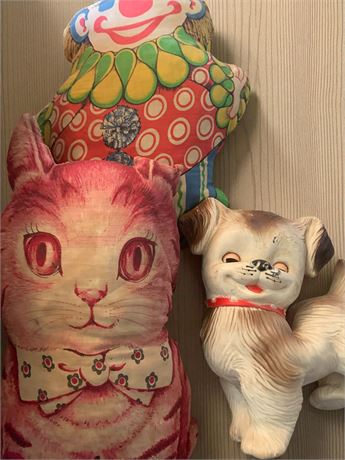 Charlie The Kitten Cut N Sew Plush Pink Tabby Cat Pillow, Basset Hound, Raccoon