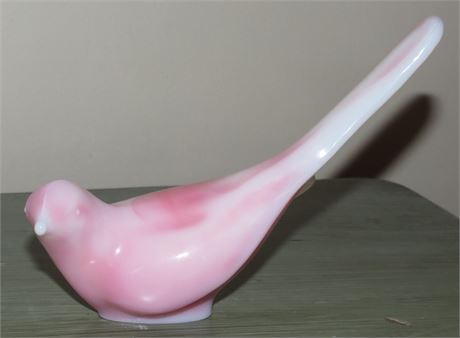Vintage Fenton Pink Happiness Bird