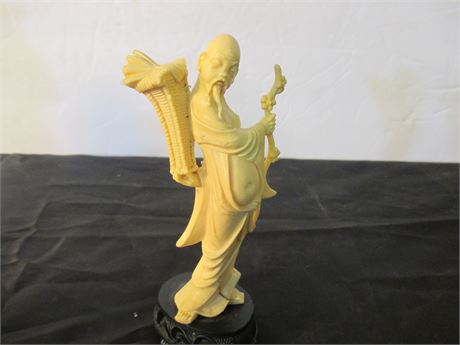 Vintage 5" Depose' Italy Oriental Chinese Figurine Collectible on Base