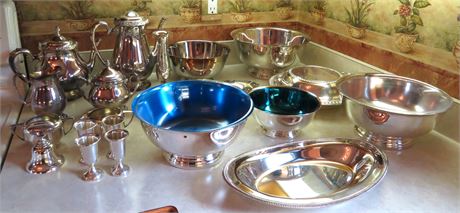 Silverplate Platters, Bowls, Etc