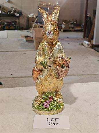 Rachel Zoe Faux Silver Foil Easter Rabbit