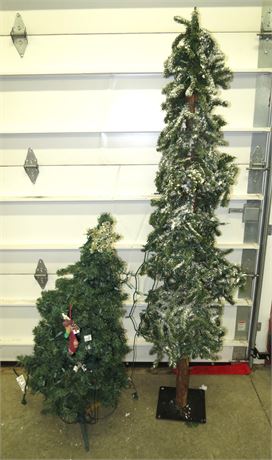2 Artificial Christmas Trees