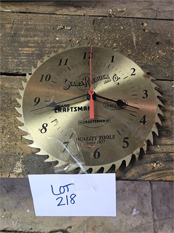 Sears Craftsman Saw Wall Clock