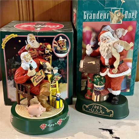 Grandeur Noel Santa of the World & Coca-Cola Mechanical Bank Santa Scene