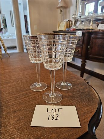 Ralph Lauren “Monaco Platinum” Crystal Water Goblets