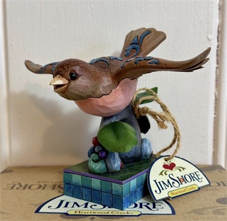 Jim Shore Heartwood Creek Bird Figurine Spring's Messenger 4016894 Retired w/Box