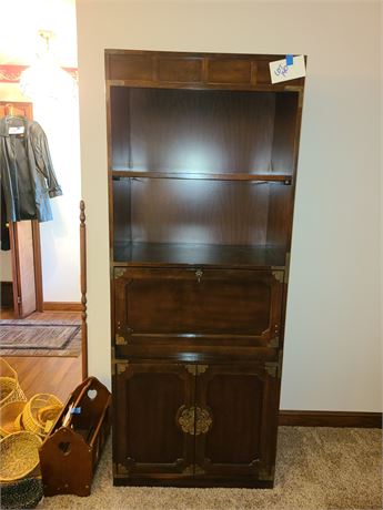 Wood Bookshelf with Storage