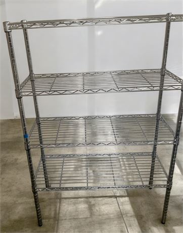 Chrome Metal 4-Tier Shelving/Storage Unit