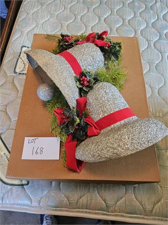 Vintage 50's Paper Mache Mica Glitter Bells