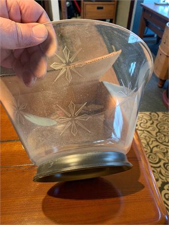 Sally Smart Etched Crystal PLASTIC Starburst Pattern Salad/Snack Bowl Lot of 9