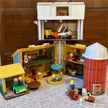 Vintage Fisher-Price Barn, Silo, Play House & More