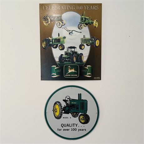 John Deere Metal Wall Plaques - 16 x 12.75"