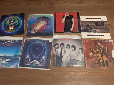 Journey, REO Speed Wagon, Loverboy Record Album Lot of 7