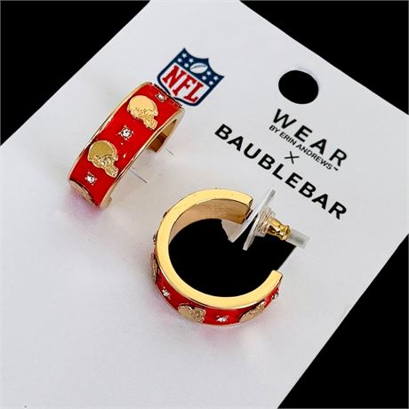 New! WEAR by Erin Andrew x Baublebar CLEVELAND BROWNS Hoop Earrings