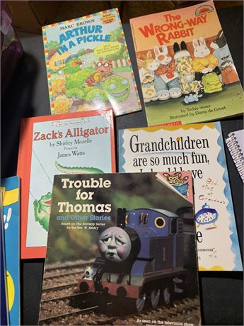 Kid’s Book and Craft Lot With Tote and Lid