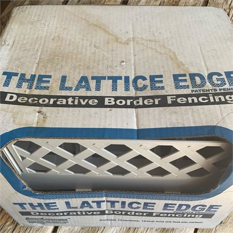 10 Piece White Lattice Garden Border Edging