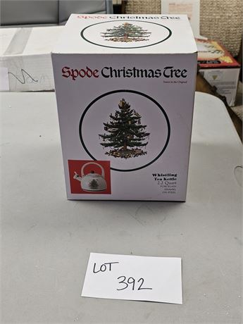 Spode Christmas Whistling Tea Kettle in Box