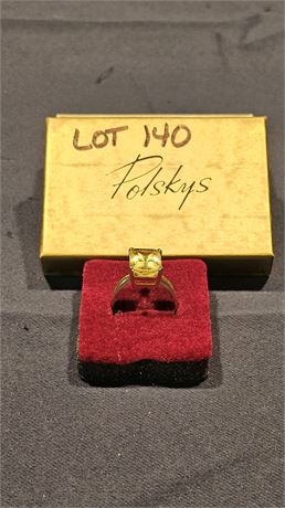 10k Yellow Topaz Ring Sz 10 2.6 dwt