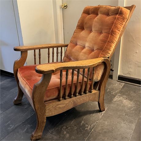 19th Century Morris Reclining Chair w/ Horse Hair Stuffing