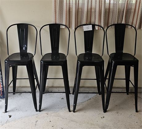 Metal High Back Bar Chairs/Stools