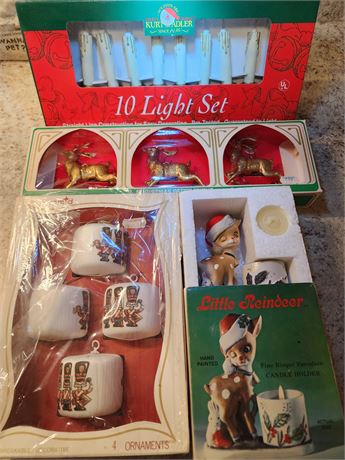 Vintage Christmas Ornaments and Kurt Adler Lights