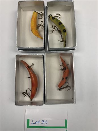 Lot of 4 Lures Flatfish Style Helin and More