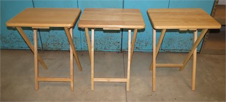3 Wood TV Trays