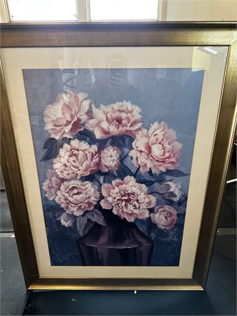 Large Floral Framed Art