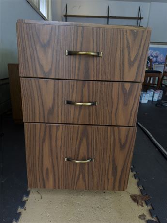 Wood Filing Cabinet 3 drawer