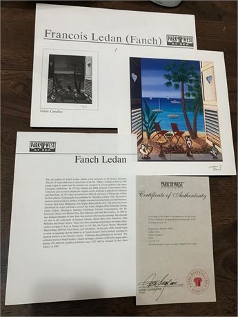 LE Seriolithograph Volets Caraibes By Francois Fanch Ledan Park West Gallery