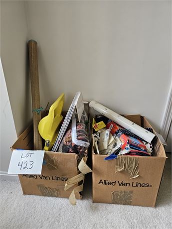 Two Boxes of Mixed Misc - Household / Throws / Mats / Electrical & More