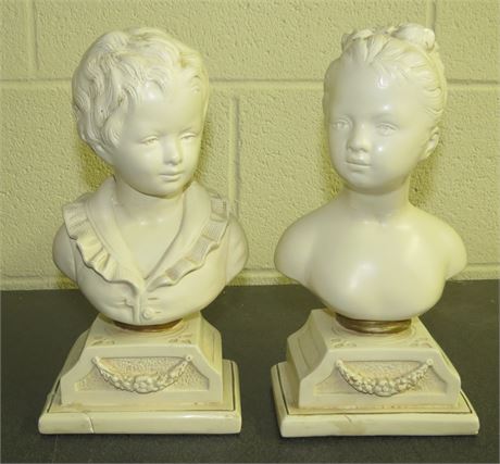 Vintage Alexander Backer Chalkware Bookends