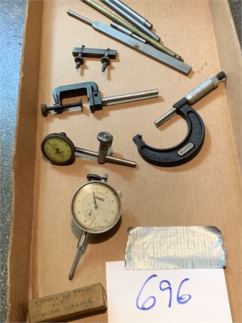 Machinist Tools Lot Starrett Micrometer Gauges and Parts