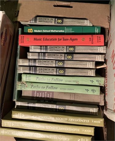 Vintage Textbook Lot - Math, Music & More