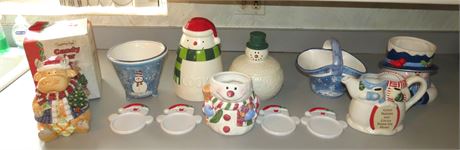 Christmas Cookie Jars, Bowls