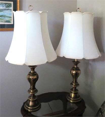 2 Brass Table Lamps