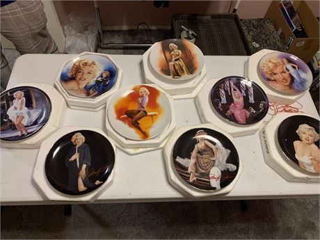 Lot of 9 Marilyn Monroe Collectors Plates