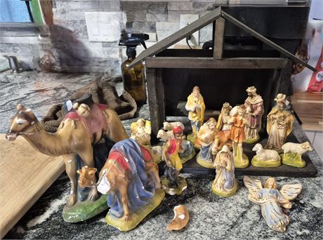 Vintage Nativity Set