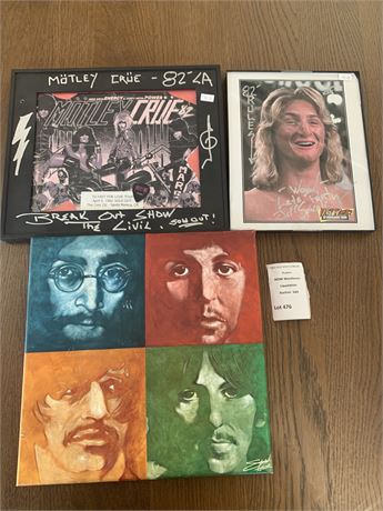 Pop Culture Art Pieces Lot of 3