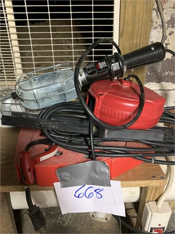 Craftsman 20 Ft Extension Chord Reel And Work Light Lot