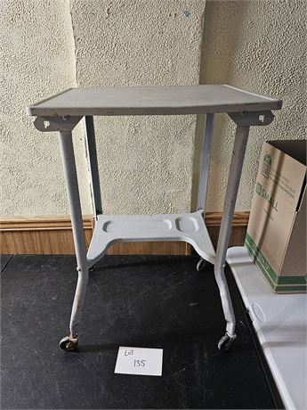 Small Metal Table On Castors