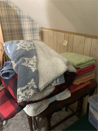 Throw Blanket & Towel Lot - Misc Colors & Styles