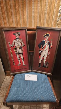 Yorkraft Painted Wood Virginian's & Continental Paintings