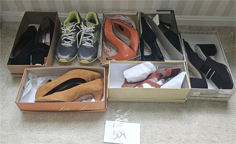 Ladies Mixed Shoes- Sizes 7.5 to 8 MED - Maker / Style / Color & Condition Vary