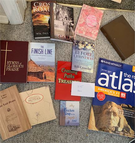 12 Book Lot Rand McNally Atlas Religious Land Grants Inspirational Bicentennial