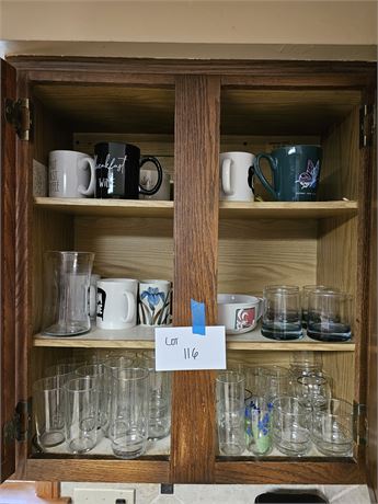 Cabinet Cleanout : Clear Glass/Mugs/Cups & More